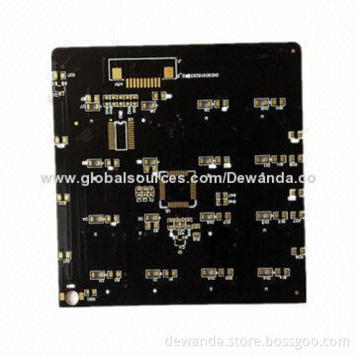 Double-sided FR-4 PCB Supplier, Black Solder Mask, HASL Surface Finish
